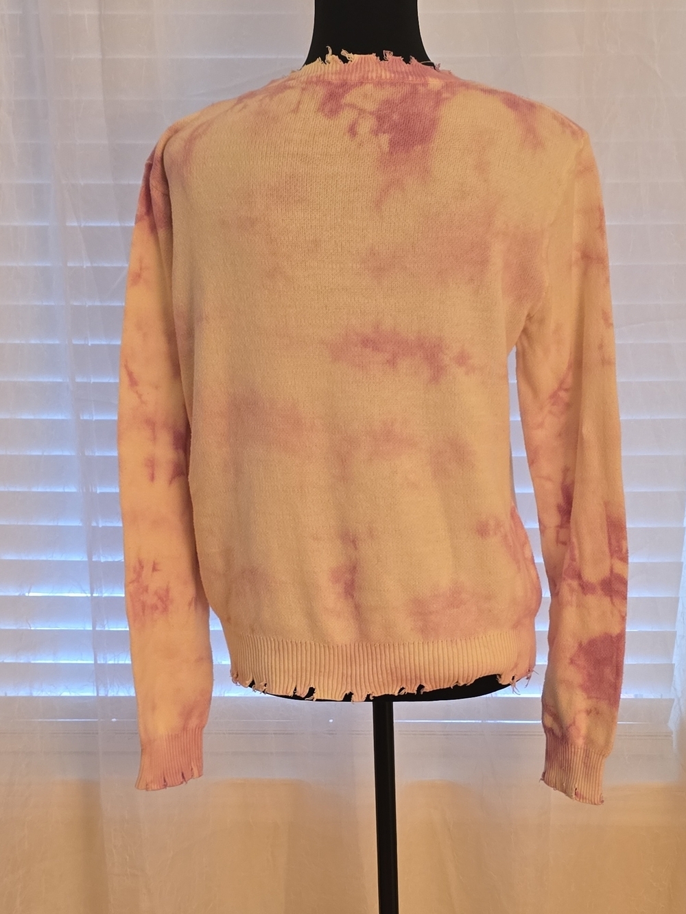 Fate Pink and Cream Tie-Dye Crewneck Sweater - Picture 2 of 3